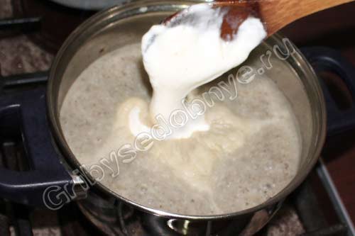 приготовление грибного супа-пюре шаг 8