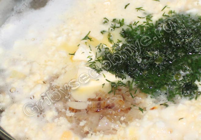Рецепт приготовления грибного супа со строчками и рисом шаг 10