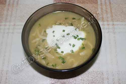 Рецепт приготовления супа с белыми грибами и домашней лапшой